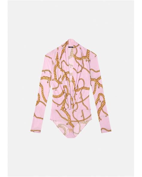 versace pink bodysuit|net a porter versace bodysuit.